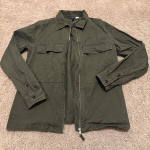 H&M Divided Men's Olive Utility Zip-Up Jacket